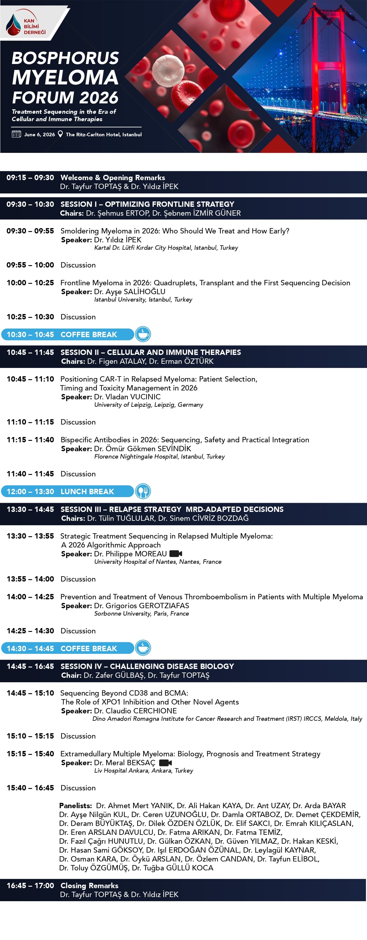 Bosphorus Myeloma Forum 2026 Bilimsel Program Görseli